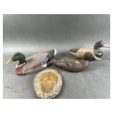 Vintage Duck Decoy & Faux Trilobite Mold