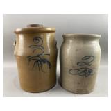 Vintage Salt-Glazed Bee Sting Stoneware Butter