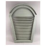 Vintage Half-Round Louvered Wooden Gable Vent