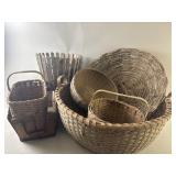 Large & Small Wicker & Wood Baskets