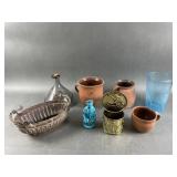 Vtg Pottery , Crackle Glass & More