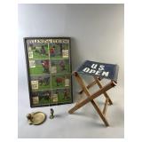 US Open Folding Camp Stool & Golf Themed Decor