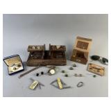 Menï¿½s Vintage Jewelry Swank Tray, Cufflinks & More