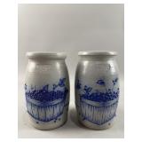 Vtg Salmon Falls Stoneware Salt-Glazed Crocks