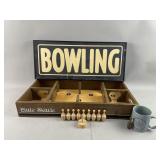 Vtg Bowling Tabletop Skittles Game & Come