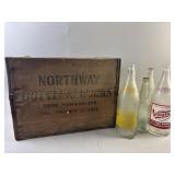 Vintage Detroit Glass Bottles, Wooden Crate & More