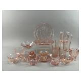 Vtg Queen Mary Pink Depression Glass & More