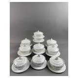 Vtg France White Ceramic Decorative Candy Dish