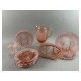 Vintage Pink Depression Glass Miss America
