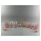 Vintage Swirl Pink Depression Glass