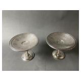 2 Louis XIV Sterling Silver Round Compotes