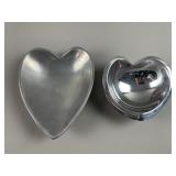 Vintage Nambï¿½ Pewter Heart Bowls