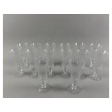 14 Vintage French Crystal Champagne Flutes