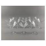 11 Vintage Crystal Champagne Glasses