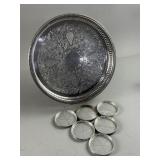 Vtg EPCA Bristol Silver By Poole Tray & More