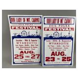 Vtg Promotional Poster Polka Festival Wyandotte