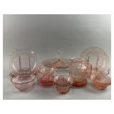 Vintage Pink Depression Glass