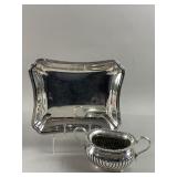 Vtg Sheffield Silver-Plated Sugar Bowl & More