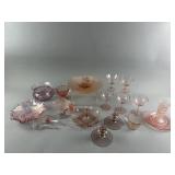 Pink Depression Glass Frosted Carnival & More
