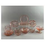 Vintage Coronation Pink Depression Glass & More