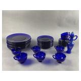 Vintage Cobalt Blue Dinnerware