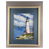 Framed Print Of Light House By The Water