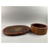 MCM DANSK Denmark Cutting Board & Serving Bowl
