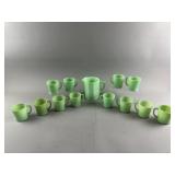 Fire King Jadeite Pitcher & Mugs Anchor Hocking