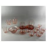Anchor Hocking Block Optic Pink Depression Glass