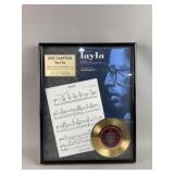 24KT Gold Plated Record Display Eric Clapton