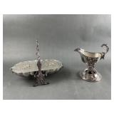 Victorian SilverPlate Biscuit Box & Gravy Boat