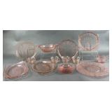 Vintage Pink Depression Glass Lot