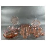 Vtg Pink Depression Glass Lot