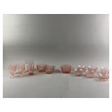 Vintage Pink Depression Glass Queen Mary Style