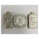 VTG Wyandotte Advertising Cement Paperweights