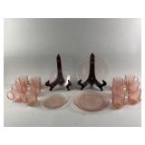 Vintage Pink Depression Glass Arcoroc Style
