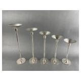 5 Vintage Silvestri Candle Holders