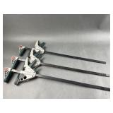 3 Masterforce Woodworking Clamps
