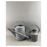 Vtg Eng. Galvanized Steel Watering Can & More