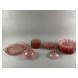 Cherry Blossom Pink Depression Glass