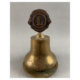 Vtg Lions International Solid Brass Bell