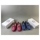 Isaac Mizrahi Crocodile Leather Loafers Size 9 W