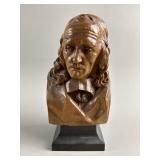 Vintage Wood-Carver Bust Of Theodore Roosevelt