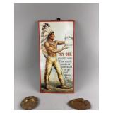Wyandotte Advertisement Sign & Brass Ashtray