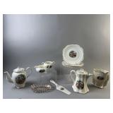 Harker Pottery Godey Prints 22k Trim Plates & More