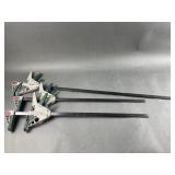 3 Masterforce Woodworking Clamps