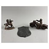 Vintage Cast Iron Motorcycle Toy & More!