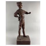 Wooden Lawn Jockey Sculpture