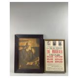 Framed Repro. War Depart. Wanted Poster & More