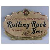 Vintage Rolling Rock Premium Beer Reflector Sign